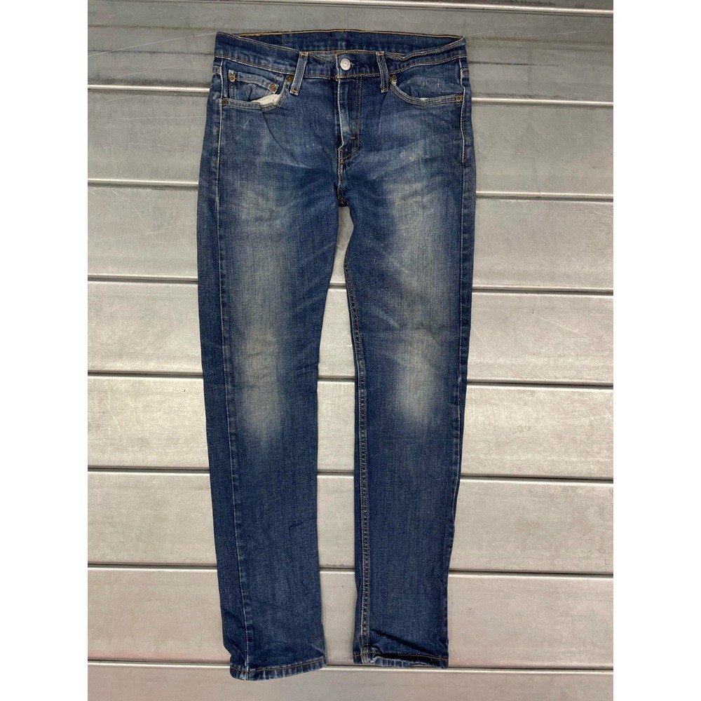 Levis 510 Jeans Mens 30X30 Blue Medium Wash Denim Skinny Leg‎ Stretch